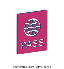 Ilustración Gráfica vectorial del icono del pasaporte. Apto para vacaciones, turismo, vacaciones, etc. 