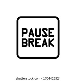 Illustration vector graphic of pause break type icon
