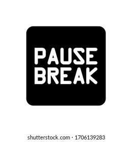 Illustration vector graphic of pause break button icon