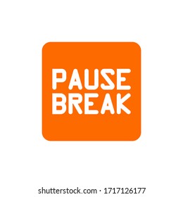 Illustration vector graphic of pause break button icon