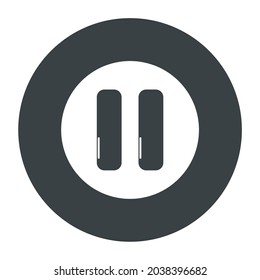 Illustration vector graphic pause button in minimalist style