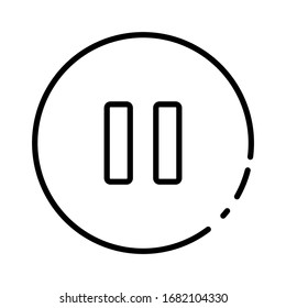 Ilustración vectorial gráfico del icono de pausa