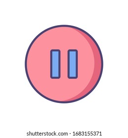 Illustration vector graphic of pause icon