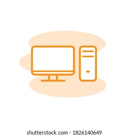 Illustration Vector graphic of PC icon. Fit for computer, desktop, modern, hardware etc.