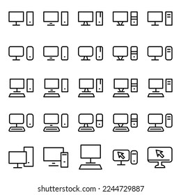 Ilustración Gráfico vectorial del icono de PC
