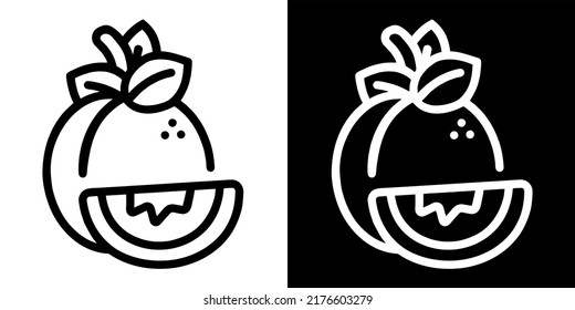 Illustration Vector Graphic of peach fruit, fruit icon