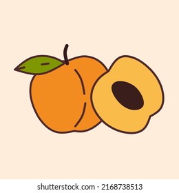 Illustration vector graphic of peaches