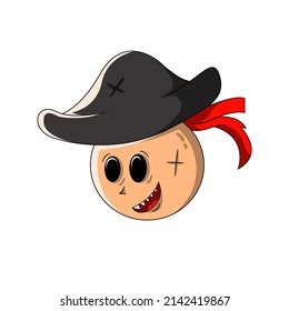 Gráfico vectorial de ilustración del pirata de cacahuete
