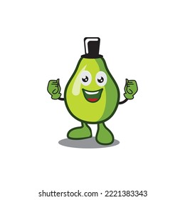 illustration vector graphic of pear cartoon character.