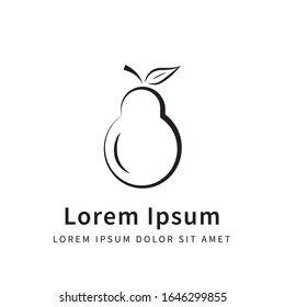 Illustration vector graphic of pear. Perfect for Agriculture Business Logo Template