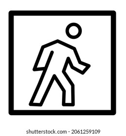 gráfico vectorial de ilustración de
icono peatonal perfecto para situarse en zonas peatonales, parques
