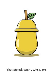 Illustration vector graphic of Peer Milkshake