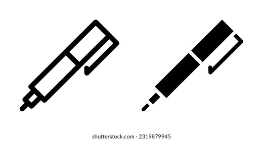 Illustration Vektorgrafik des Pen-Icons. Geeignet für Büro, Werkzeug, Schreibwaren, Unterschrift etc.