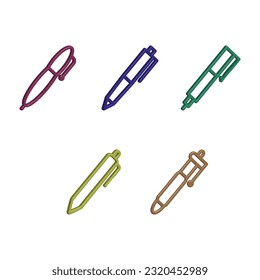 Illustration Vektorgrafik des Pen-Icons. Geeignet für Büro, Werkzeug, Schreibwaren, Unterschrift etc.
