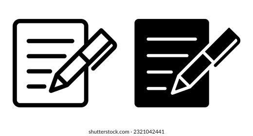 Ilustración Vector gráfico del icono de lápiz. Apto para oficina, herramienta, papel, firma, etc.