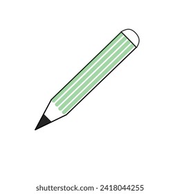 Gráfico vectorial de ilustración de
Lápiz y borrador con dos colores combinados
