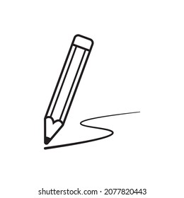 Ilustración vectorial gráfico del icono del lápiz aislado en fondo blanco. Bien por su diseño