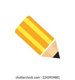 Illustration vector graphic of pencil icon. Concept flat design. Perfect for icon, poster, banner, web, label, sign, symbol, logo, card, template, application, etc.