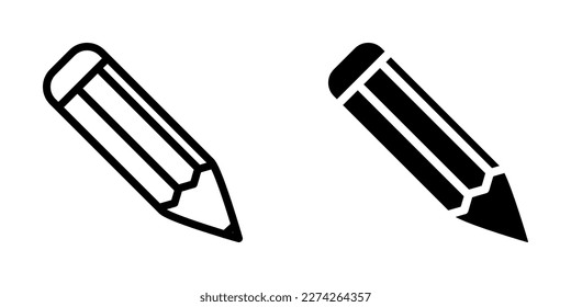 Ilustración Vector gráfico del icono del lápiz. Apto para la educación, dibujo, herramienta, estudiante, etc.