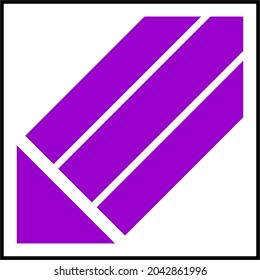 Gráfico vectorial de ilustración del logotipo del lápiz. Ideal para íconos de programa, aplicaciones, juegos, etc. Imagen plana simple.