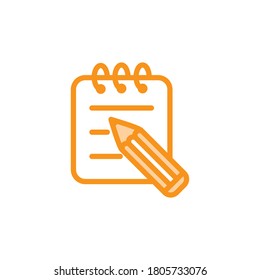 Illustration Vector graphic of pencil and paper icon. Fit for education, draw, tool, student, exam etc.