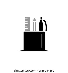 Ilustración Gráfico vectorial del icono del soporte de lápiz