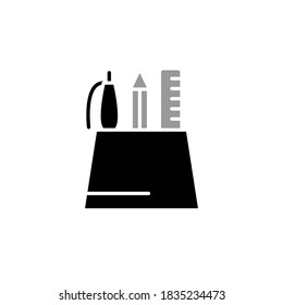 Illustration Vector graphic of pencil stand icon