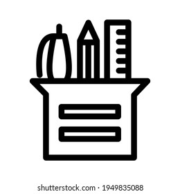 Illustration Vector graphic of pencil stand icon