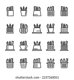 Ilustración Gráfico vectorial del icono de soporte de lápiz