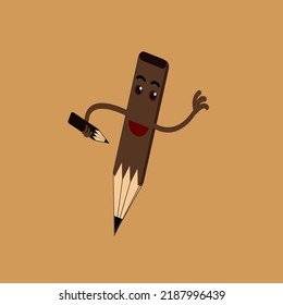 illustration vector graphic of a pencil that invites you to write, good for education or products related to writing or coloring