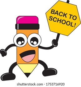 Illustration vector graphic of pencils back to school, good for book, school and education. This illustration is expected to be able to encourage students to return to school after covid 19.