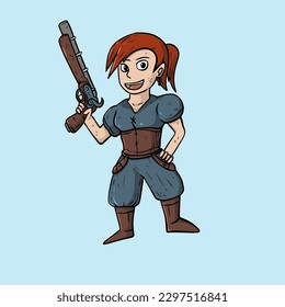 illustration vector graphic people character design for illustration, icon, mascot, character design, game, concept art, etc