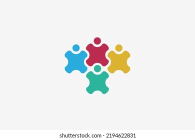 Illustration vector graphic of people, child care, comunity, charity, team work, connection. Good for symbol, icon, or logo