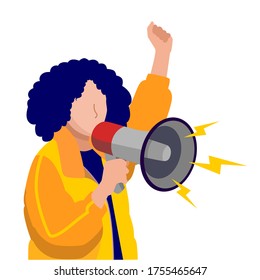 Illustration Vector Graphic Of People Stand Shout Speak Up