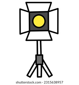 Illustration vector graphic of perfect flashlight for cinema icon
