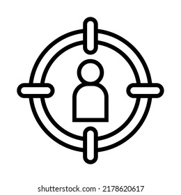Ilustración Vector Gráfico de persona, destino, usuario Icono