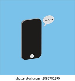ilustración vectorial de mensaje de teléfono, perfecto para publicidad, ui ux. 3.ª representación