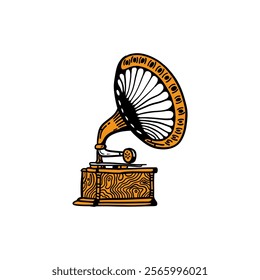 illustration vector graphic phonograph for design, template, elemen, illustration, etc