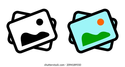 Illustration vector graphic of photo gallery icon. Photo gallery logo. Application logos. Great for photo app icons. Simple flat image. Transparent background