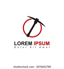 Illustration Vektorgrafik des Pickaxe-Logos. Perfekt für Bergbauunternehmen