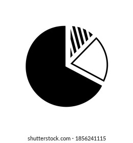 Illustration, Vektorgrafik von Kuchendiagramm Symbol. Konzept flach Design. Ideal für Icon, Poster, Banner, Web, Label, Zeichen, Symbol, Karte, Vorlage, Anwendung, etc.