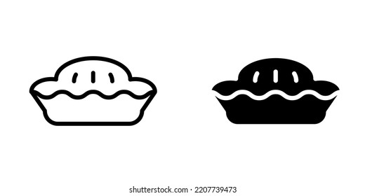 Illustration Vector graphic of Pie icon. Fit for dessert, sweet, bakery, food, celebration etc