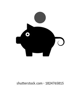 Illustration Vector graphic of piggi bank icon