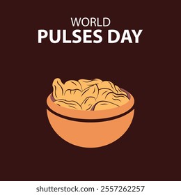 illustration vector graphic of pile the nuts in a bowl, perfect for international day, world pulses day, celebrate, greeting card, etc.