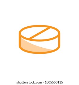 Illustration Vector graphic of pill icon. Fit for medicine, drug, vitamin, treatment etc.