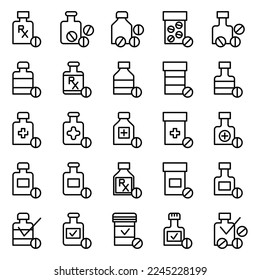 Illustration Vector Graphic of Pill Jar icon