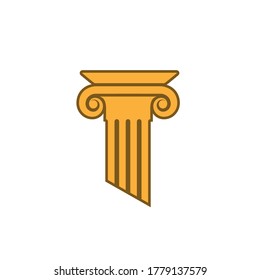 Illustration Vector graphic of pillar icon. Fit for classic, roman, justice, law etc.