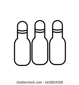illustration vector graphic of pin bowling which is used in bowling games