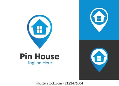 Illustration Vector Graphic of Pin House Logo. Perfect to use for Technology Company