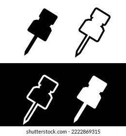 illustration vector graphic of pin icon  with black and white colour,good for your project.